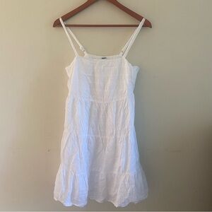 Old Navy White Mini Babydoll Dress